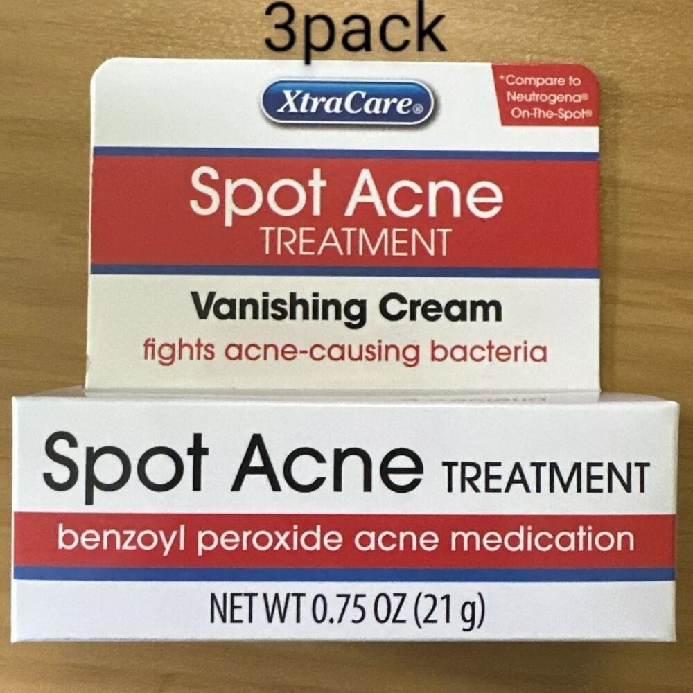 Xtra Care Spot Acne Benzoyl Peroxide 0.75 OZ tube --Bundle of 3